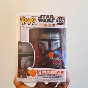 Star Wars The Mandalorian Flame Throwing Funko Pop #355 Special Edition Sticker